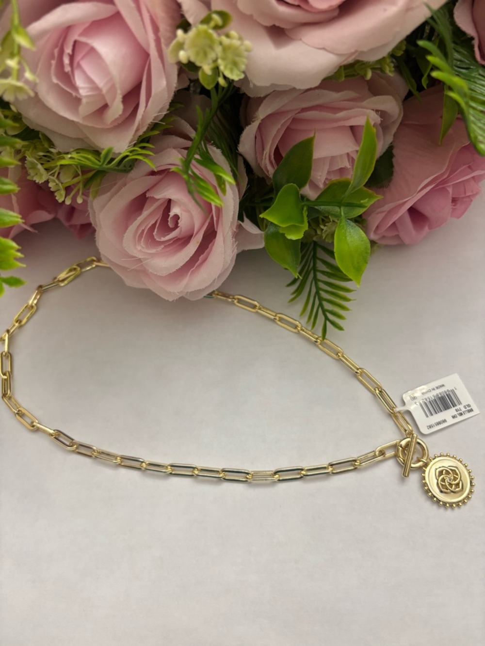 NWT Kendra Scott Brielle Medallion chain Necklace in gold
